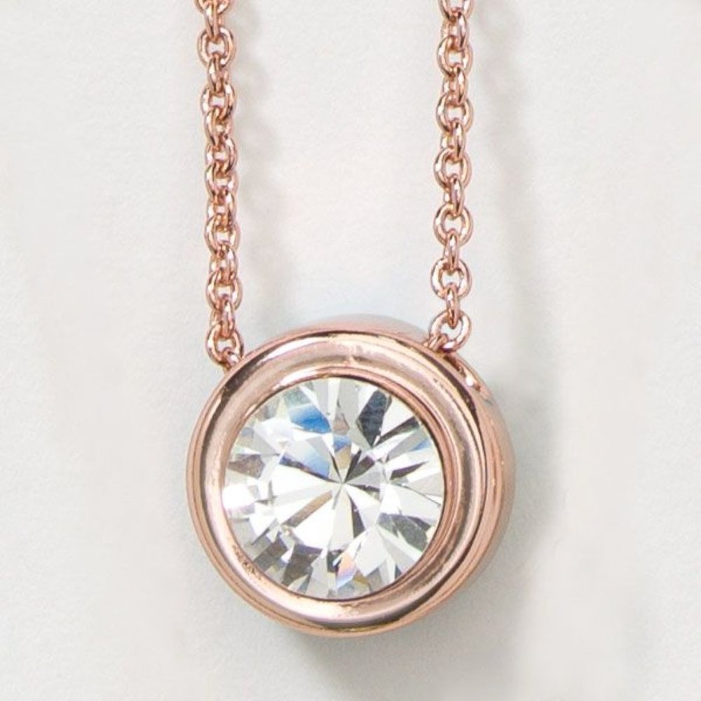 Touchstone Crystal Rose Gold Necklace
